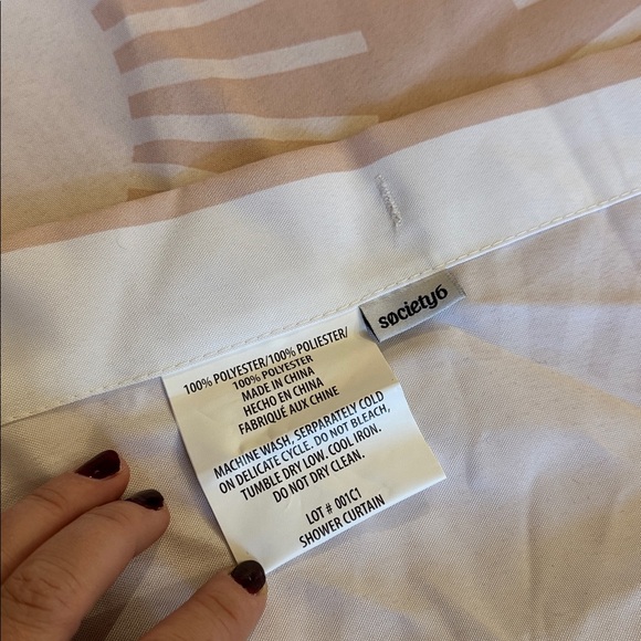 NWOT Society6 Pink Soleil Sun Pattern Designer Shower Curtain 69" x 72" - Picture 5 of 5